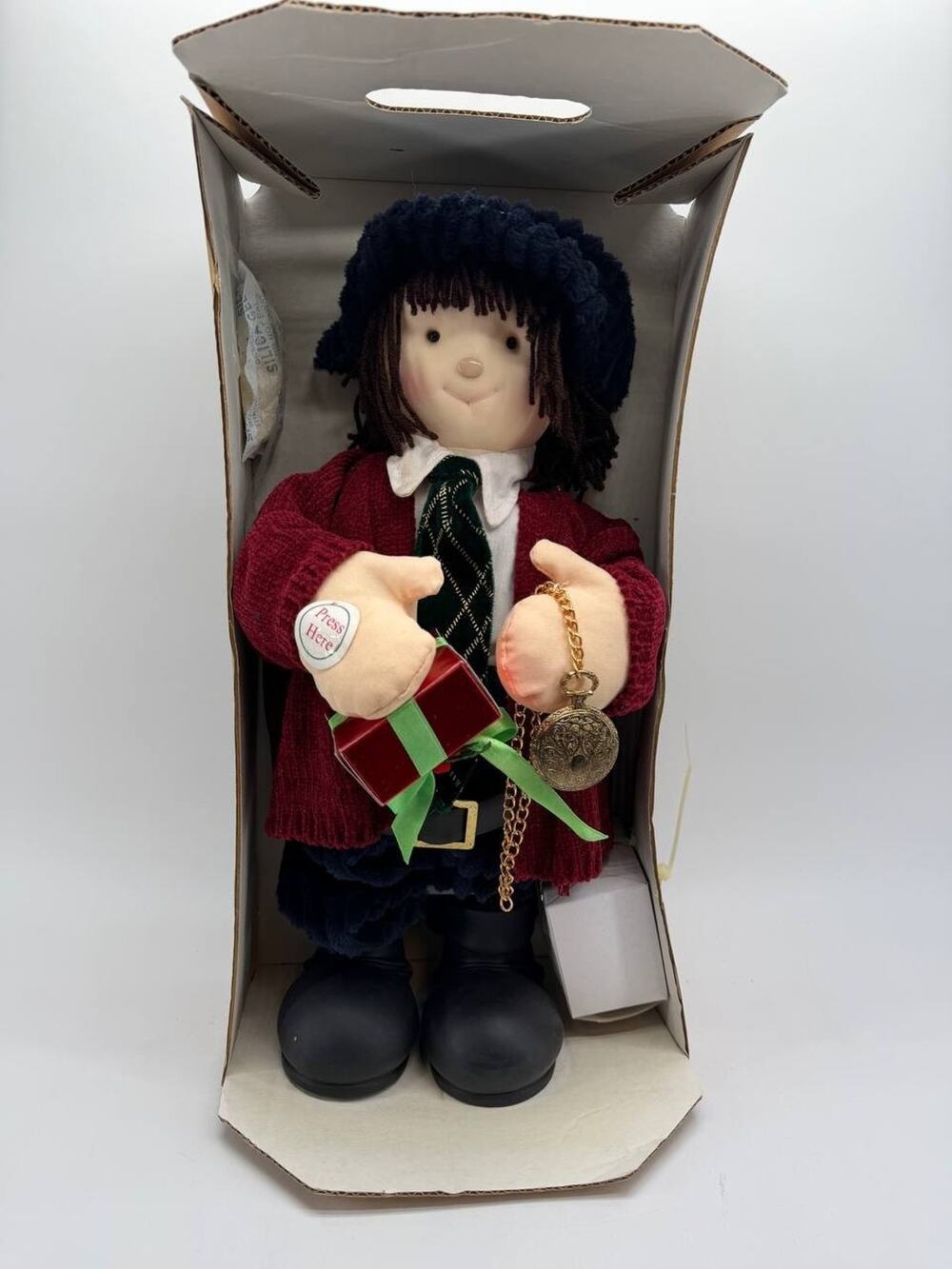 Vintage Santa's Best Animated Christmas Boy Nuttin For Christmas Boxed 4.20 lb